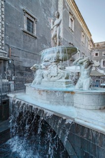 Amenano fountain, Piazza Duomo, Catania, Sicily, Italy