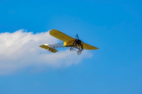 Flight demonstration of a replica Bleriot XI La Manche by Mikael Carlson as part of the 16th