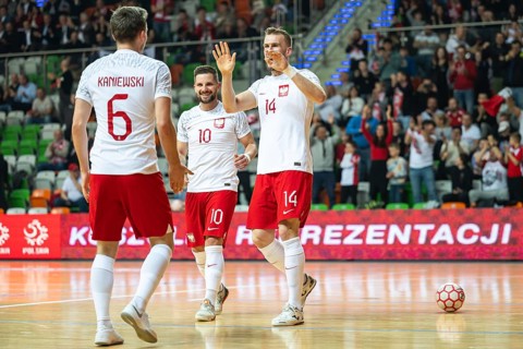 LUBIN, POLAND - MARCH 12, 2025: Futsal match European Championship qualifiers Poland - Moldova 3:0.