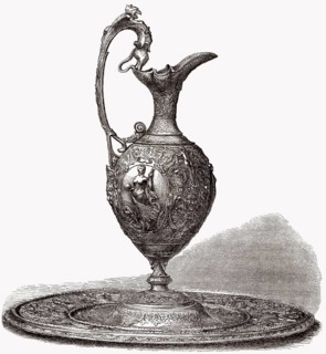 A decorative bronze pitcher, 19th century