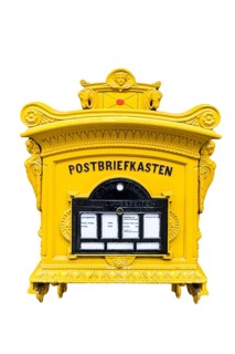 Old letterbox, clipping, clipped, post, mail, communication, analogue, letter, correspondence,