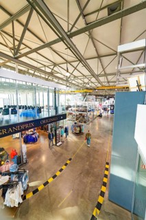Bright shopping area with clothing, high ceilings and plenty of daylight, Motorworld Böblingen,