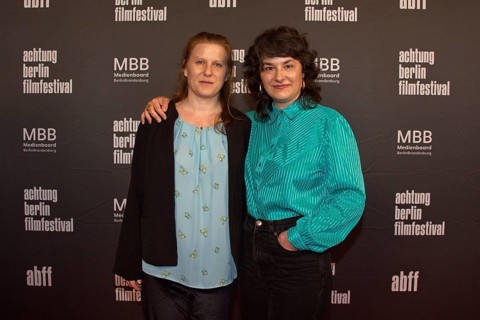Director Borbála Nagy and leading actress Vera Sipos (from left), MAMBO MATERNICA, Photo Call for