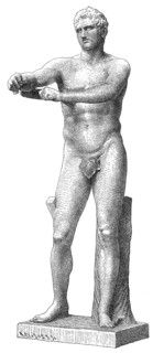 The Vatican Apoxyomenos by Lysippus, in the Museo Pio-Clementino, Rome