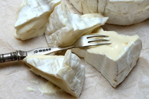 French Camembert in pieces, France