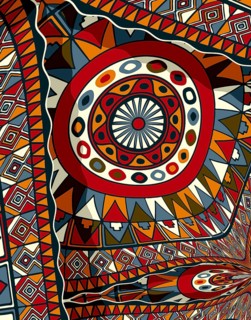 Tribal art background composition, vector illustration