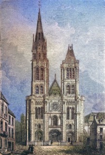 West side of the cathedral of St. Denis, France, 1880 / West side of the cathedral of St. Denis,
