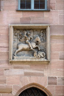 House sign, Weinmarkt 6, Nuremberg, Middle Franconia, Bavaria, Germany