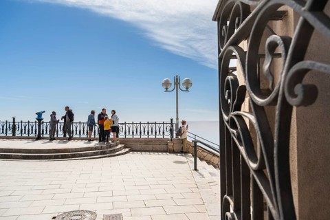 View of the bay of Tarragona, Spain, from the Balcó del Mediterrani viewpoint