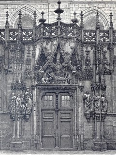 Late Gothic portal to the Laurentius Chapel of the Münster in Strasbourg, Strasbourg Cathedral,
