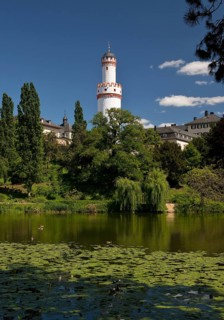 Bad Homburg vor der Höhe Castle with the White Tower, Hesse, Germany