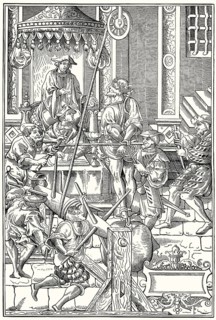 Torture of an alchemist, 16th century