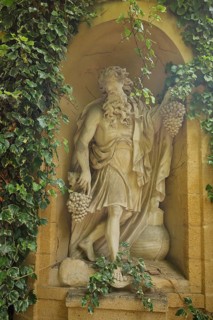 Stone sculpture of Noah with grapes, biblical scene, stonework, Cenotaph Monument Joseph Sec,