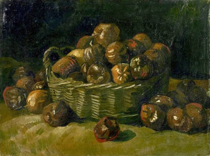 Basket of apples (1885), Painting by Vincent Willem van Gogh (born 30 March 1853 in Groot-Zundert,