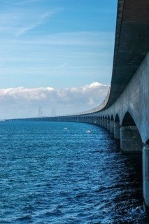 Storebæltsbro Nyborg, Sund Bridge Fyn-Sjælland, Fyn-Sealand, railway and motorway bridge, Great