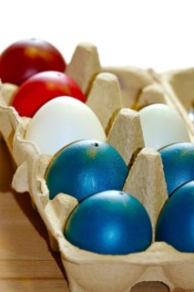 Easter, Easter, Easter eggs, blown-out colored eggs, Sorb tradition, bossing technology,