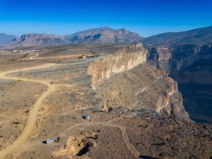 Landscape Oman, Middle East, Jabal Shams, Jebel Shams, Canyon, Wadi Ghul, Hajar Mountains,