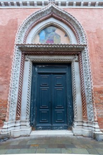 Entrance portal of San Paolo Apostolo, 14th century, Venice, Veneto, Italy