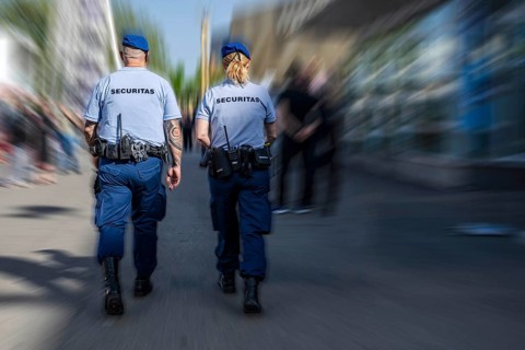 Securitas security guards patrol