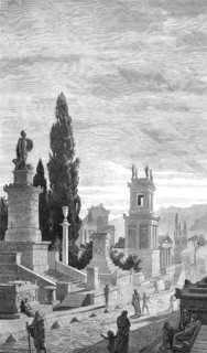 Reconstruction of Kerameikos, ancient cemetery of Athens, Greece