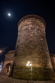 Medieval tower at the Spittlertor, Nuremberg, Middle Franconia, Bavaria, Germany