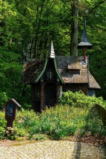 So-called Hexenhäusle or Waldkirchli from 1905 in the city garden of Überlingen, Baden-Württemberg,