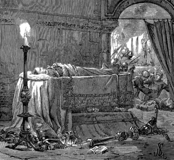 Burning the body of Pope Clement V during a thunderstorm, c. 1264 – 20 April 1314, Pope from 5 June