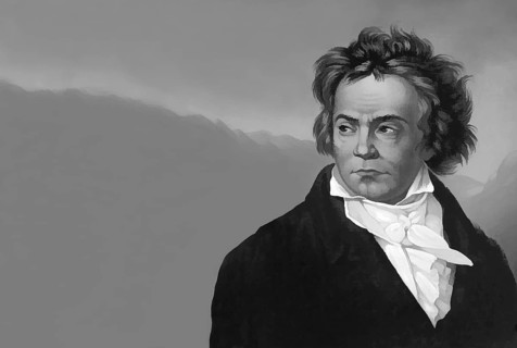 Ludwig van Beethoven, 1770 -1827, German composer, digitally altered