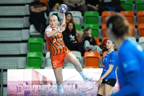 LUBIN, POLAND - FEBRUARY 4, 2026: Handball Orlen Superleague Women match MKS Zaglebie Lubin -