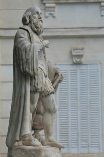 Monument to Michel de Nostradamus, sculpture, stone, Salon-de-Provence, Bouches-du-Rhône, Provence,