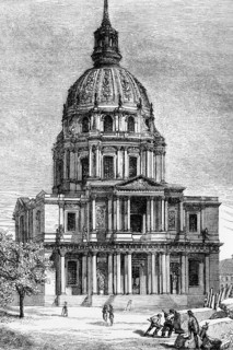 The Invalides Church in Paris, France, where Napoleon I's tomb lies after his death on 5 May 1821,