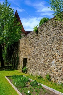 Historic city wall, city fortification, Inn side, Passau, Lower Bavaria, Bavaria, Germany