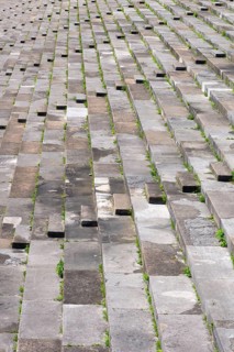 Steps of the former Zeppelin Main Stand on the Nazi Party Rally Grounds, Nuremberg, Middle