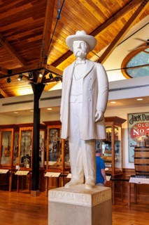 Statue of Jack Daniel in the Visitor Center of the Jack Daniel Distillery in Lynchburg, Tennessee