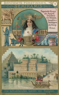 Picture series Famous Princesses, Semiramis, Queen of the Assyrians, Founder of Baghdad, Liebig