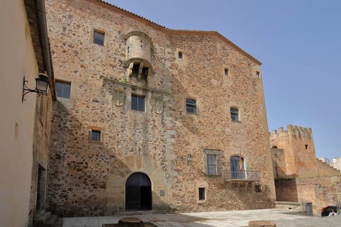 Palacio de la Generala with Torre del Horno tower, UNESCO old town, Caceres, Extremadura