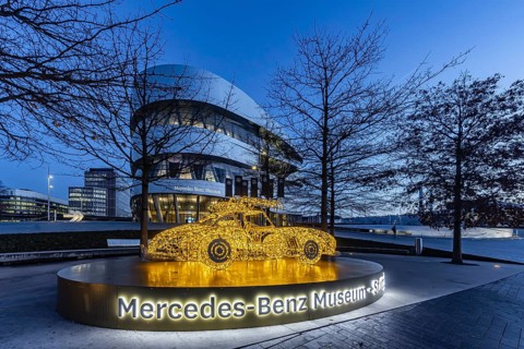 The Mercedes-Benz Museum in Stuttgart presents a journey through the automotive history of the