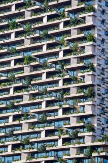 Wonderwoods residential tower, one of 2 green buildings, in Utrecht in the new Healthy Urban
