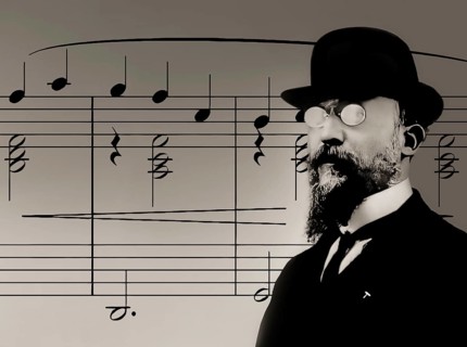 Erik Satie, 1866 – 1925, a French composer and pianist, notesheet for Gymnopédie No. 1, digitally