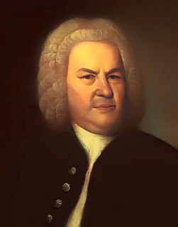 Johann Sebastian Bach, 1685, 1750, German composer, digital edited according to a painting by Elias