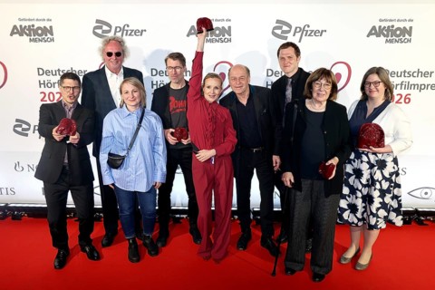 Winner after the German Audio Film Awards ceremony at the Colosseum cinema in Berlin on 24.03.2026
