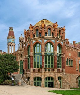 Historic hospital complex of the Hospital de la Santa Creu i Sant Pau, Barcelona, Catalonia, Spain