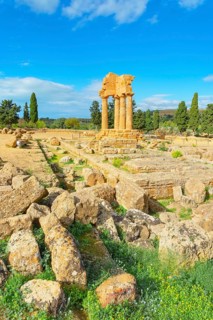 Temple of Castor and Pollux, Valley of Temples, Agrigento, Sicily, Italy