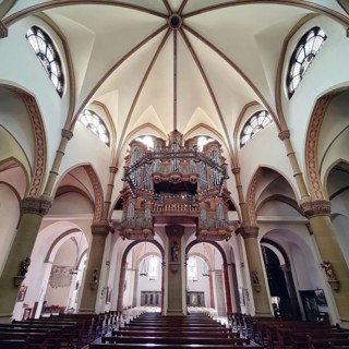 Pfarrkirche Sankt Blasius, interior view, Balve, Sauerland, North Rhine-Westphalia, Germany