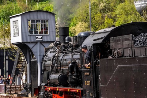 Bochum Railway Museum, museum days weekend, with many attractions such as steam locomotive rides, 3