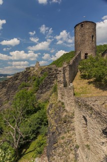 Strekov Castle (German: Schreckenstein) is perched atop a cliff above the River Elbe, near the city