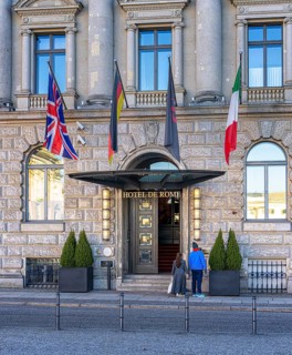 Entrance to the Hotel de Rome on Bebelplatz, Berlin, Germany