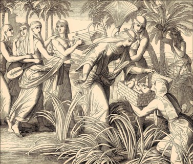 The Finding of Moses, Old Testament, by Julius Schnorr von Carolsfeld, 1860