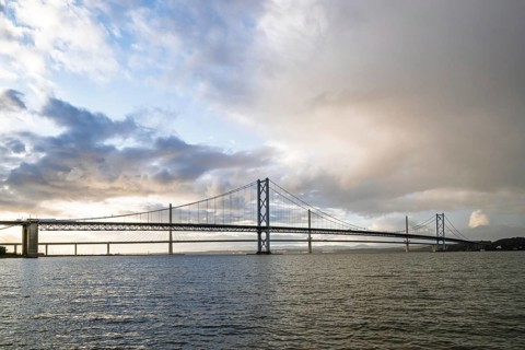 Forth Bridge, Queensferry Crossing, Forth Estuary, Scotland, UK