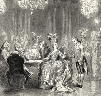 Scene from EFFECTS AT A DISTANCE, Wirkung in die Ferne, a ballad by Johann Wolfgang von Goethe